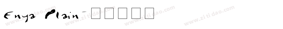 Enya Plain字体转换